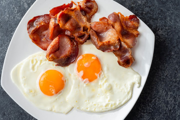 bacon and eggs breakfast