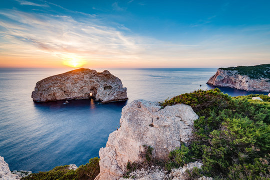 Foradada Island in Sardinia, Italy.