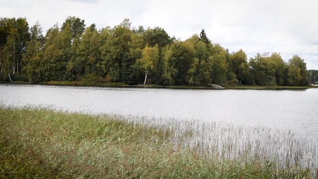 Right to left pano of lake