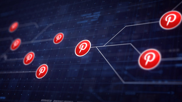 Pinterest Icon Line Connection Of Circuit Board