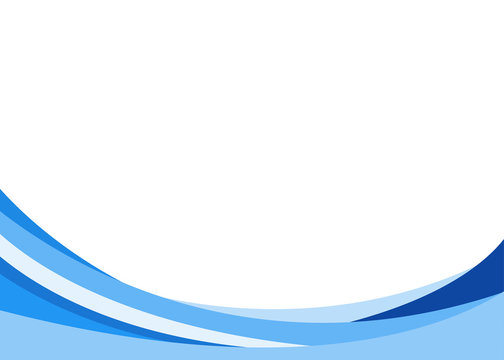 Blue curve alternating sea wave abstract banner vector background