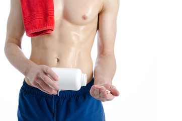 Sports nutrition and healthy lifestyle.