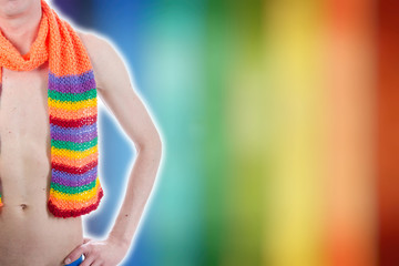 Gay parade in Israel. Young man.