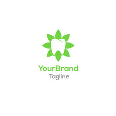 Green teeth logo template