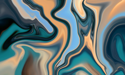 Beautiful blue and green marble texture liquid fluid abstract