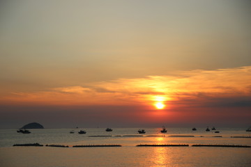sunset at the sea