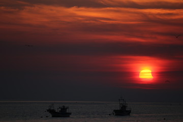 sunset at sea