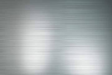 Abtsract background with light grey polished metal horizontal lines with light spots.