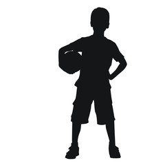 Kid Playing Football Silhouette