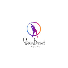 Fitness women logo design