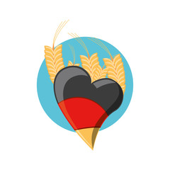 bottle beer and leaf oktoberfest pattern