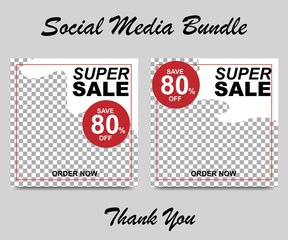 Social media template for fashion business, posts and stories. Editable template for digital marketing, web banner and mobile apps. 