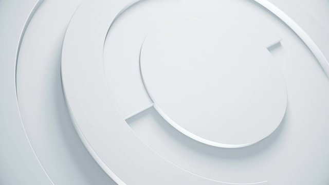 Creative 3d render background with ring parts animation. Abstract geometric texture for trendy business presentation. Seamless loop.