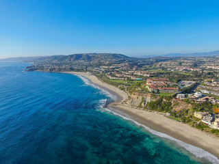 Fototapeta na wymiar Aerial view of Monarch beach coastline