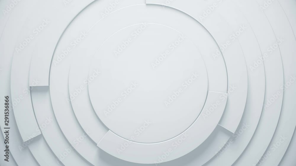 Poster 3d render geometric background for trendy concept. abstract texture with circles and rotating parts.