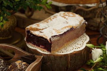 Festive table decoration with flowers at a wedding exhibition