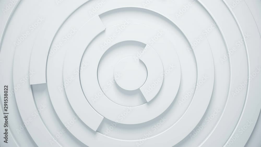 Poster circular 3d render background. abstract geometric texture with circles and rotating sectors. seamles