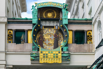 Ankeruhr Vienna clock in Austria