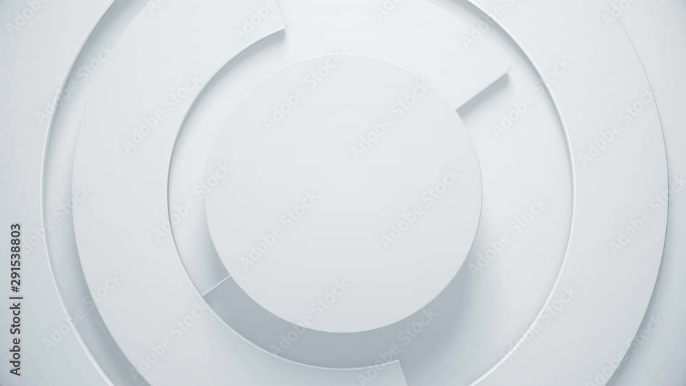 Poster trendy video background. 3d render texture with circle parts rotation. spiral surface concept. seaml