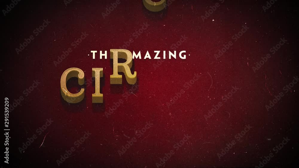 Poster vintage retro circus background/ 4k animation of an elegant vintage and retro circus background with