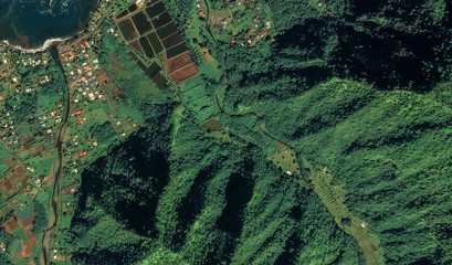 the coast of the city of Teahupoo of the island of Tahiti French Polynesia in 2019