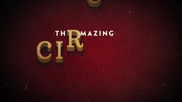 Vintage Retro Circus Background/ 4k animation of an elegant vintage and retro circus background with beautiful typography and intro effect