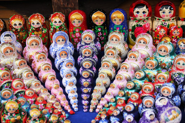 Fototapeta premium Flea market in Moscow, Russia