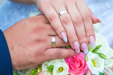 Young couple during the wedding ceremony