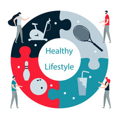 People. Sport. Fitness app. Healthy lifestyle