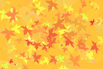 Yellow, orange, red, brown autumn leaves. Bright autumn leaves background. Falling colorful leaves.