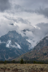 Obraz na płótnie Canvas Cloudy Grand Teton National Park