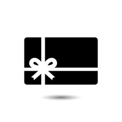 Gift card icon on white. Vector illustration
