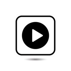Video play icon. Vector play button icon