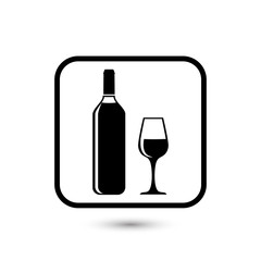 Wine icon Vector Illustration on the white