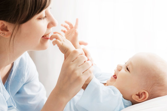 Portrait Of Happy Mother And Baby