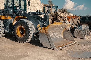 Heavy machinery in quarry