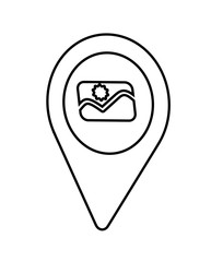 pin pointer location icon vector illustration