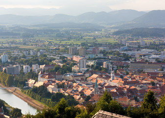 Fototapeta na wymiar Celje, Slovenia, from the Old Castle