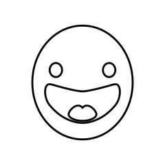 cartoon happy head kawaii character