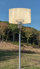Amator basketball hoop in the open air. - obrazy, fototapety, plakaty
