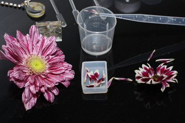 manufacture of resin and flower jewelry by mold