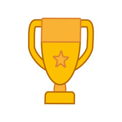 trophy cup award icon vector illustration