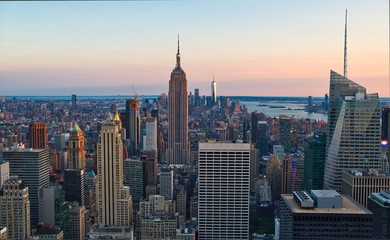 Fototapeta na wymiar Partial view of Manhattan, New York City