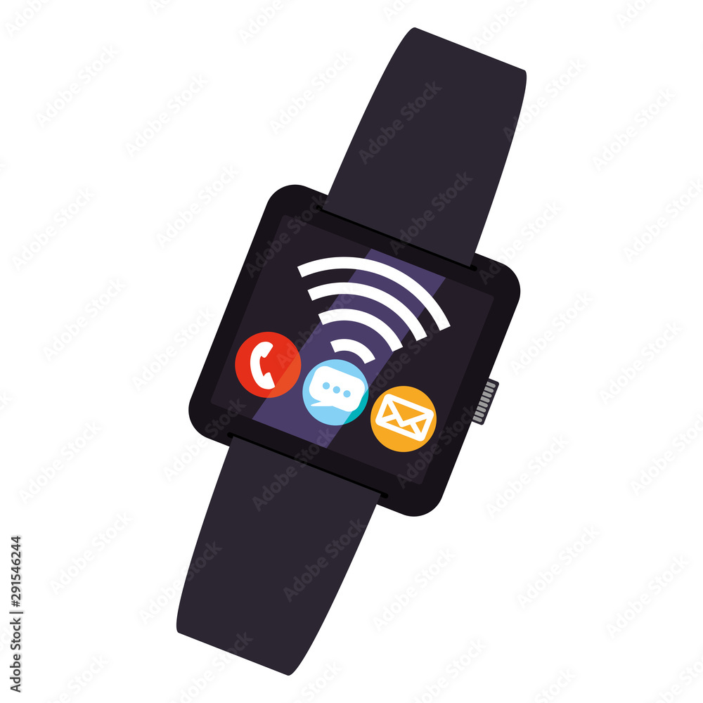 Poster smart watch technology with applications menu