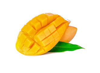 Mango  slices. Isolated on a white background