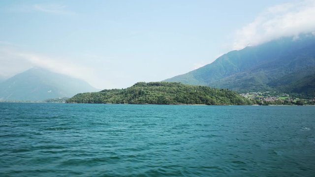 Landscape natural shot on Lake Como near Piona