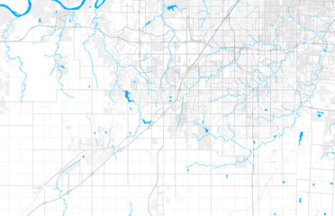 Rich detailed vector map of Olathe, Kansas, USA