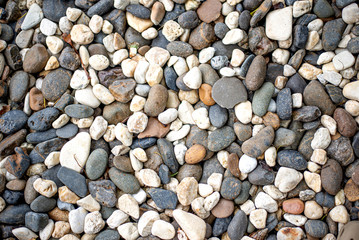 crushed stone on the seashore background