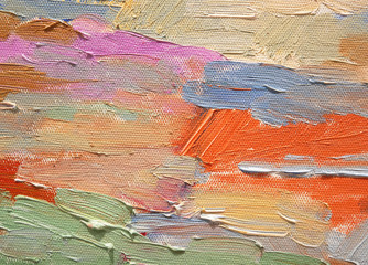 Colorful acrylic brush strokes abstract background.