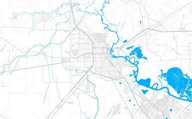 Fototapeta na wymiar Rich detailed vector map of Beaumont, Texas, USA